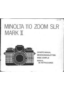 Minolta 110 Zoom Mk 2 manual. Camera Instructions.